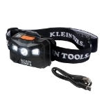 Picture of Klein 56048, Rechargeable Headlamp with Fabric Strap, 400 Lumens, All-Day Runtime