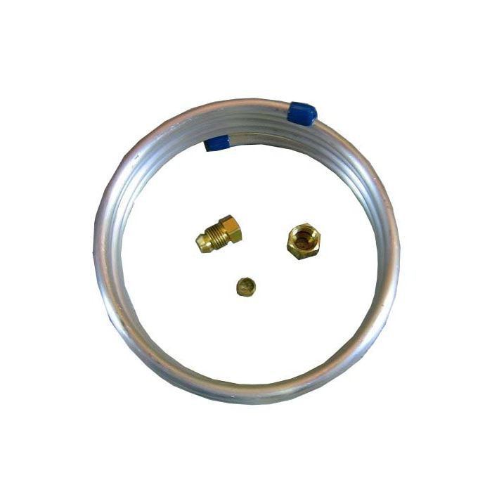 1/8" ALUMINUM PILOT TUBING W/ FITTINGS 5' Rogers Supply