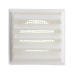 Picture of 8" WHITE PLASTIC AIR     INTAKE LOUVER VENT WITH