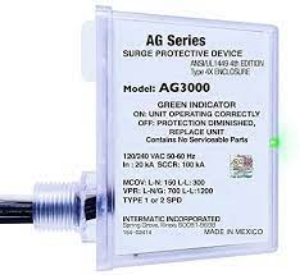 Picture of AG3000 SURGE PROTECTOR, 120/240V, TYPE 1 & 2 COMPATIBLE, TPMOV TECHNOLOGY, 1/2" CONNECTION