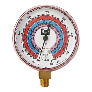 Picture of M2-864 JB Industries Pressure Gauge, Red High Side, A2L Refrigerants