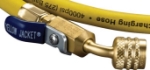 Picture of 30460 Yellow Jacket, PLUS II™ Hose, 60" ¼” LH to ¼” RH, 45° w/ Ball Valve, Yellow